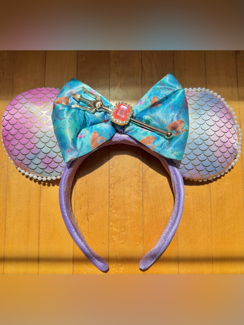 Disney Parks The Little Mermaid Live Action Film Ariel Minnie Ears Headband
